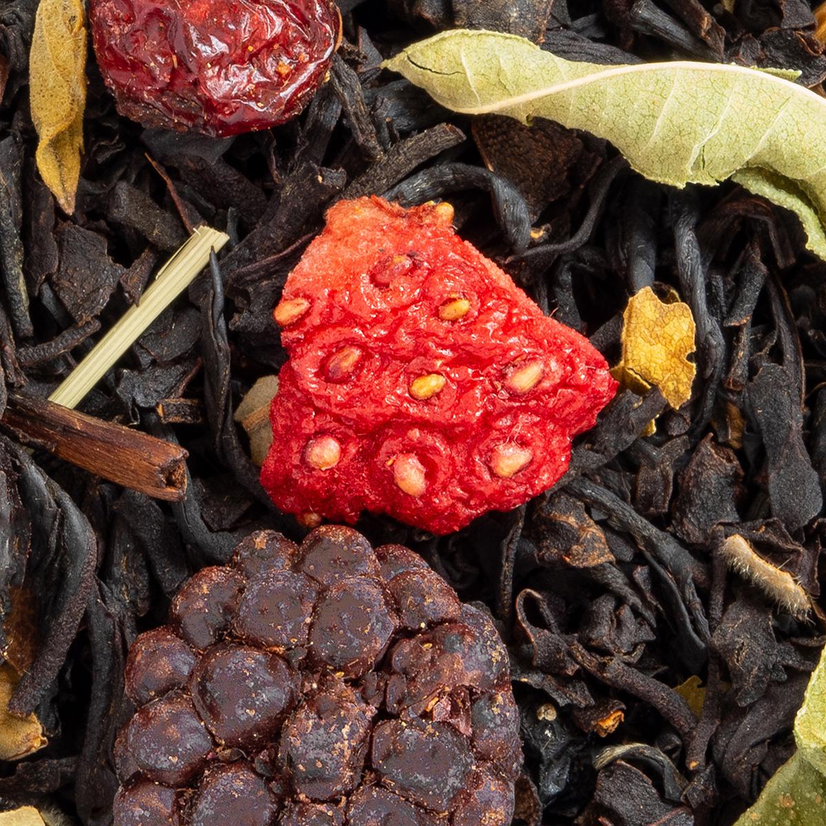 Schwarztee Rubis d’Assam, Geschmack Rote Früchte – Made in Thé, Nahaufnahme