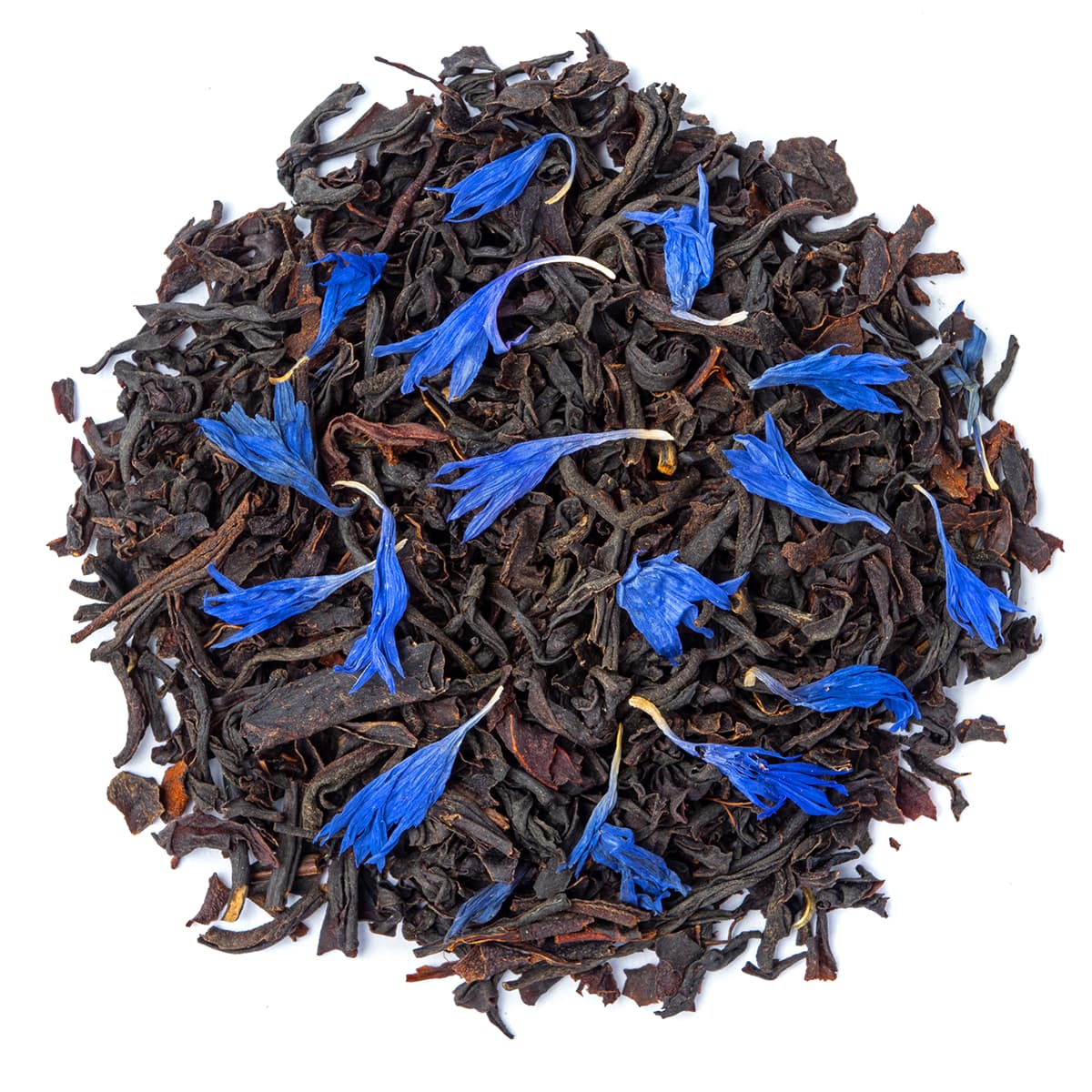 Bio Schwarztee Blue Earl Grey lose, Draufsicht – Made in Thé