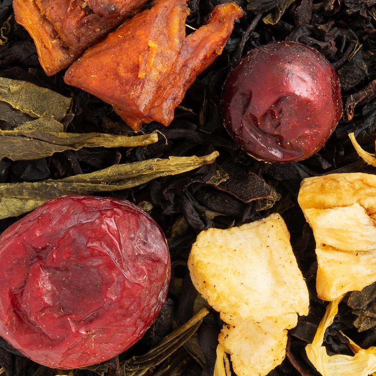 Schwarztee Hawaï, Geschmack Mango und Papaya – Made in Thé, Nahaufnahme