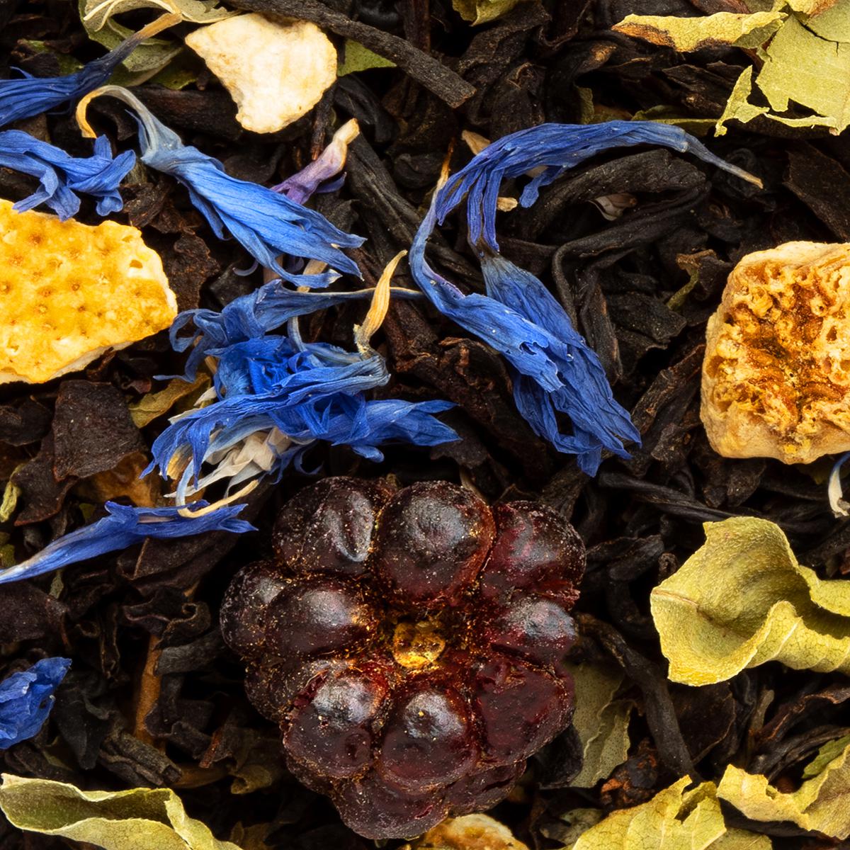 Schwarztee Sorbet Brombeere-Zitrone, Geschmack Brombeere und Zitrone – Made in Thé, Nahaufnahme