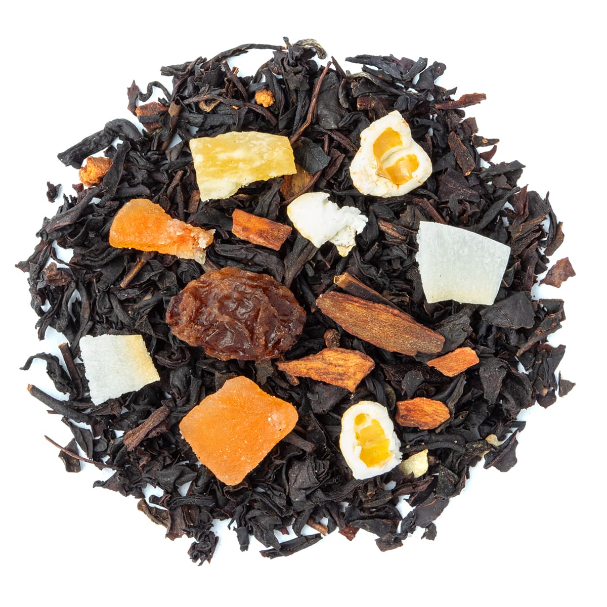 Schwarztee Eclat d’Amandes, Geschmack Mandel – Made in Thé, Draufsicht