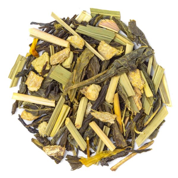 Thé Vert Gingembre Citron Bio saveur Citron et Gingembre par Made in Thé - Vue de haut