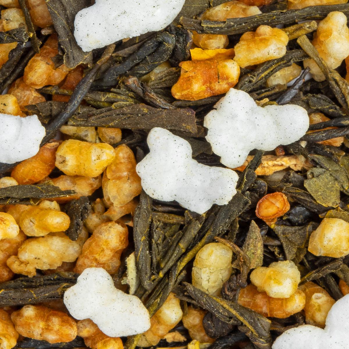 Bio Genmaicha Grüntee aus China – Made in Thé, Nahaufnahme