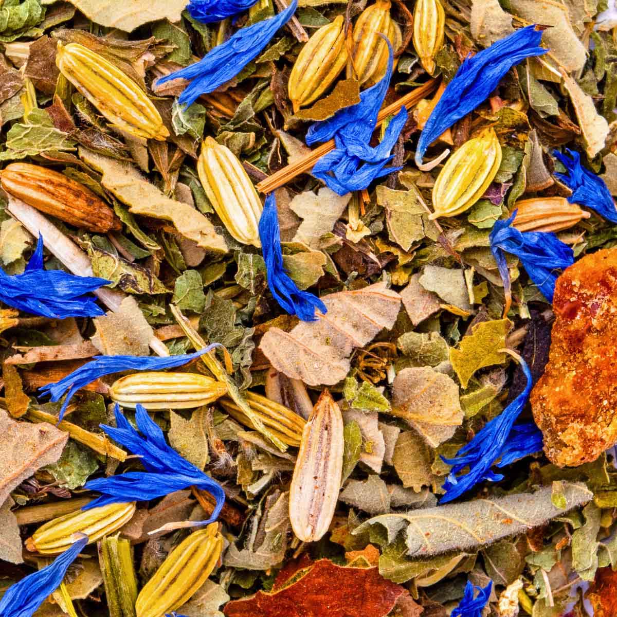 Bio Ayurveda Kräutertee Kapha lose, Nahaufnahme – Made in Thé