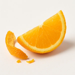 Orangenstücke
