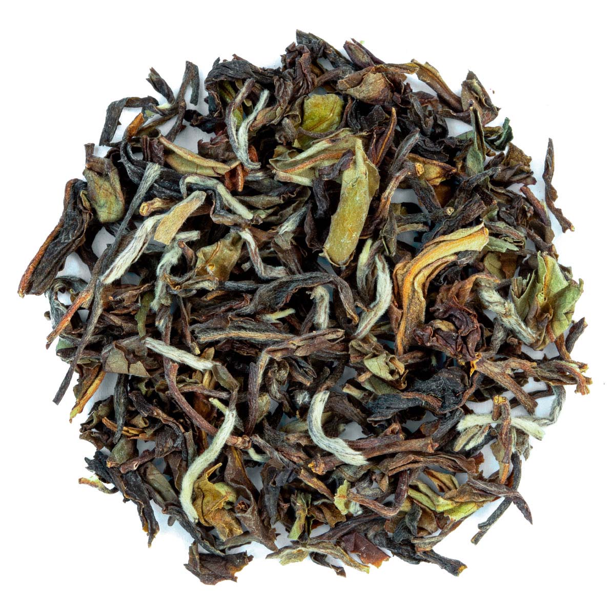 Bio Darjeeling Schwarztee SFTGFOP1 Phuguri 1st Flush (erste Ernte) – Made in Thé, Draufsicht