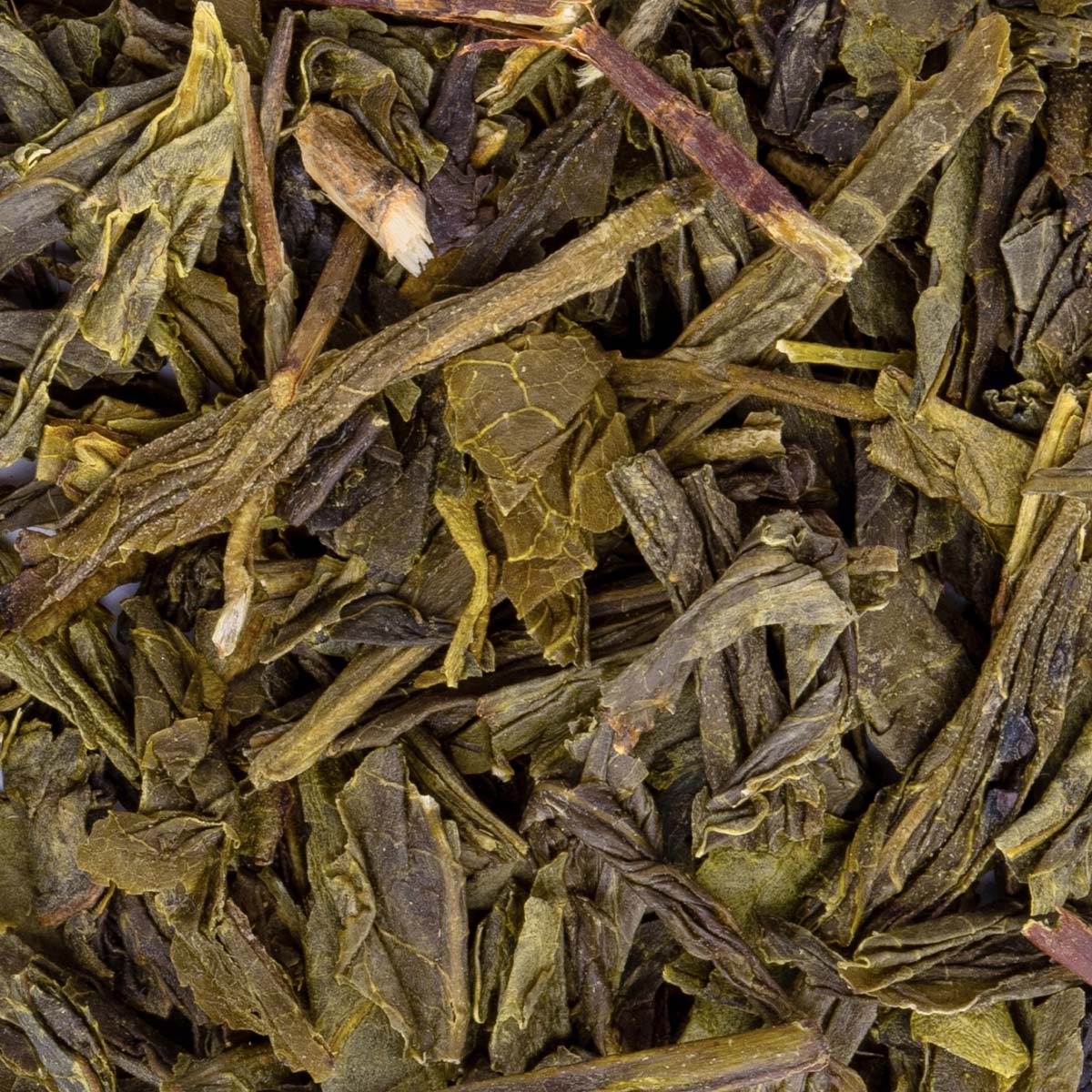 Bio Bancha Grüntee – Made in Thé, Nahaufnahme