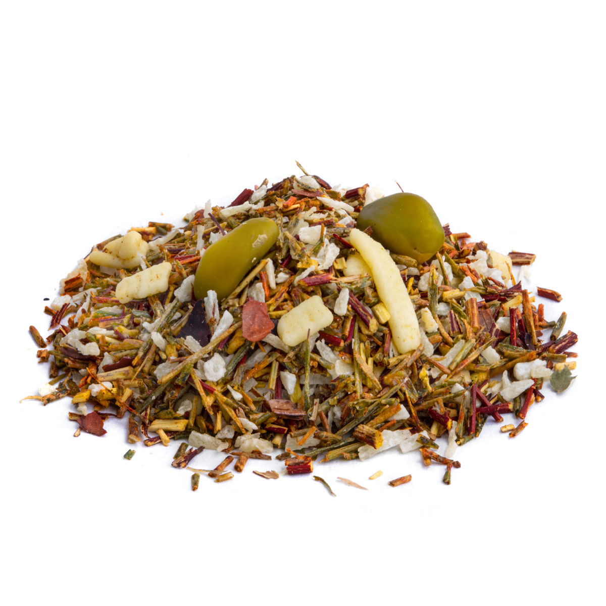 Rooibos Blanc Délice lose, Geschmack Pistazie und Weiße Schokolade – Made in Thé, Seitenansicht