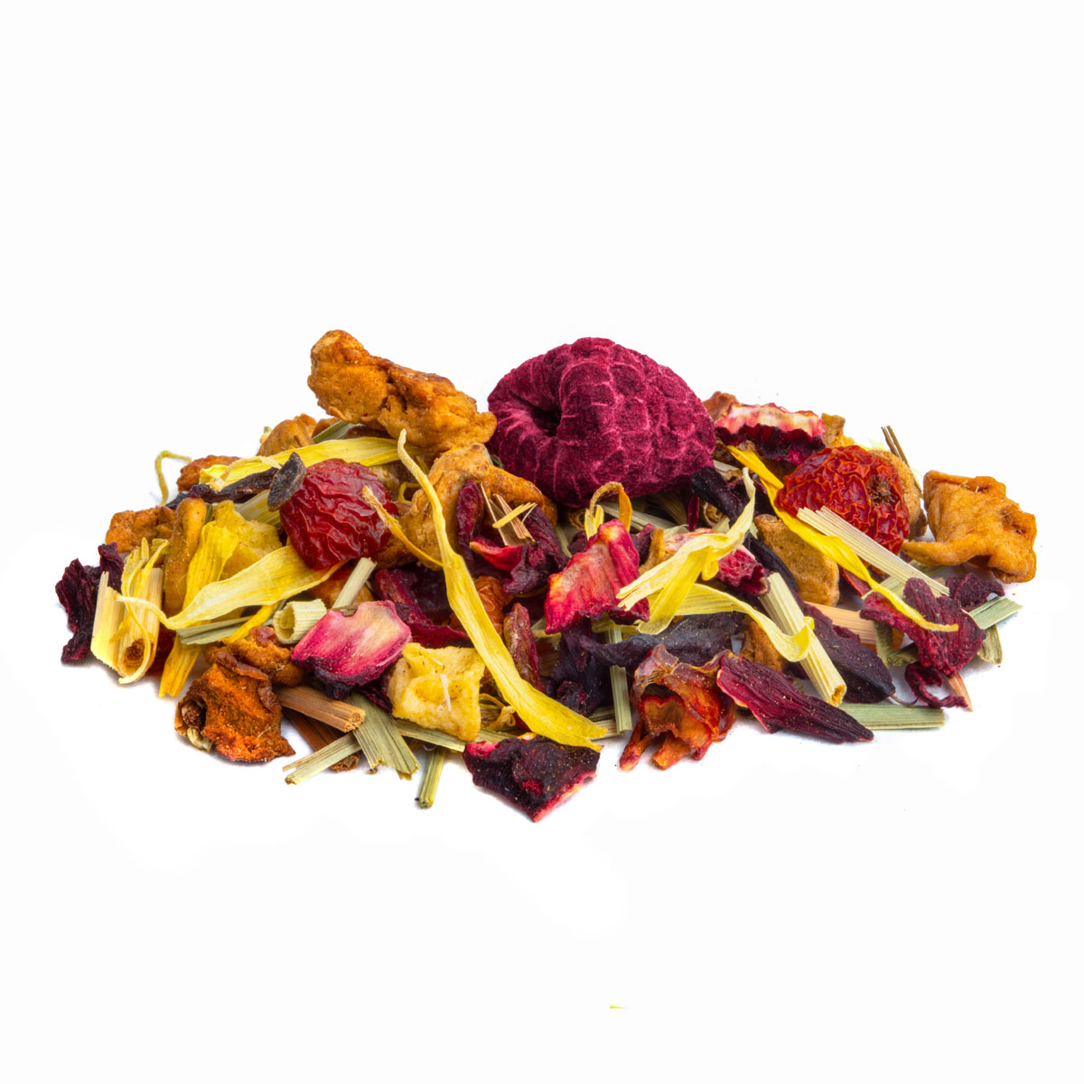 Bio Früchtetee Framboise Givrée, Geschmack Himbeere – Made in Thé, Seitenansicht
