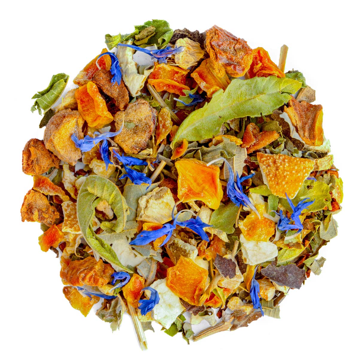 Kräutertee Jardin d’Hesperides Bio, Geschmack Orange – Made in Thé, Draufsicht