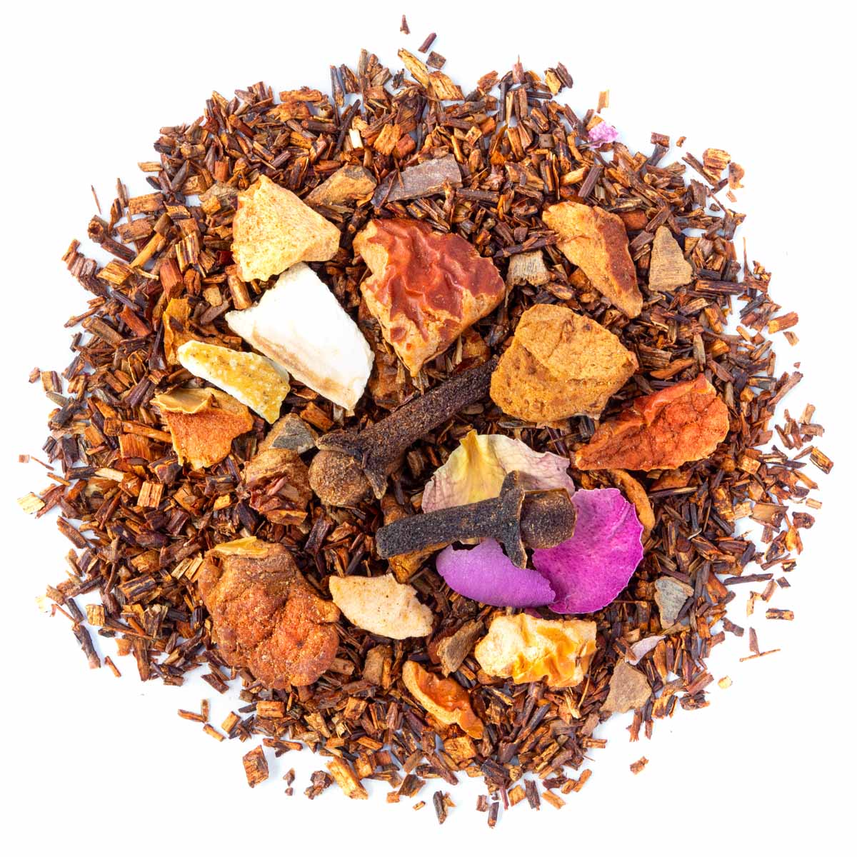 Bio Weihnachts-Rooibos, Geschmack Orange und Zimt – Made in Thé, Draufsicht