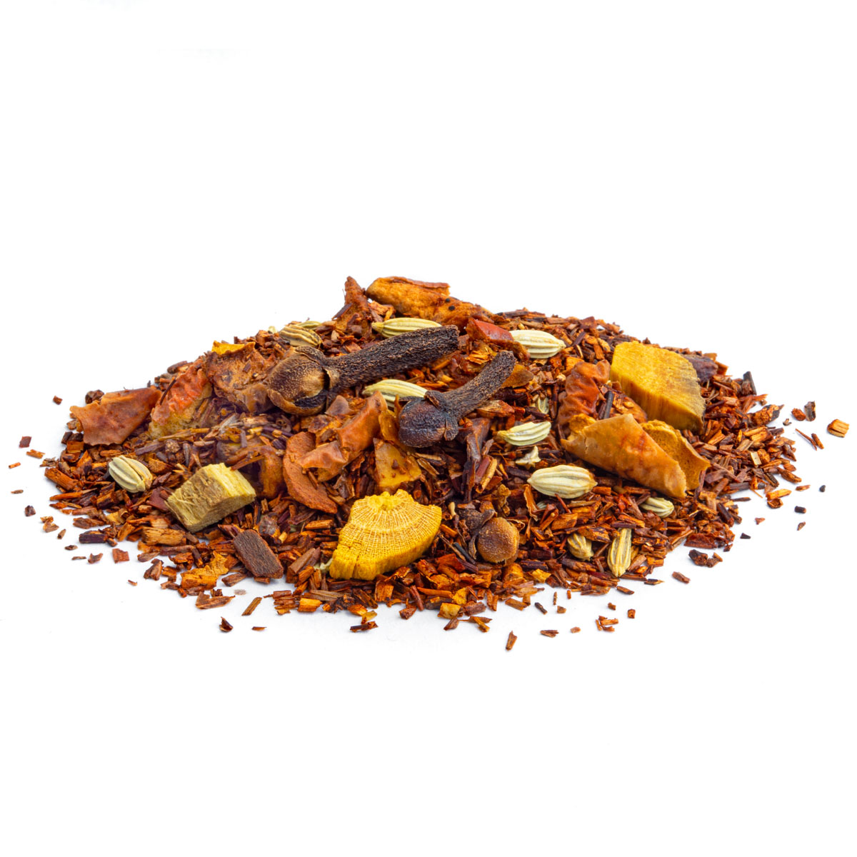Rooibos Gewürzapfel, Geschmack Apfel und Zimt – Made in Thé, Seitenansicht
