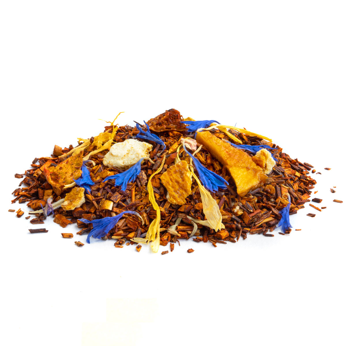 Bio Rooibos Jardin Tropical, Geschmack Aprikose, Mango und Orange – Made in Thé, Seitenansicht