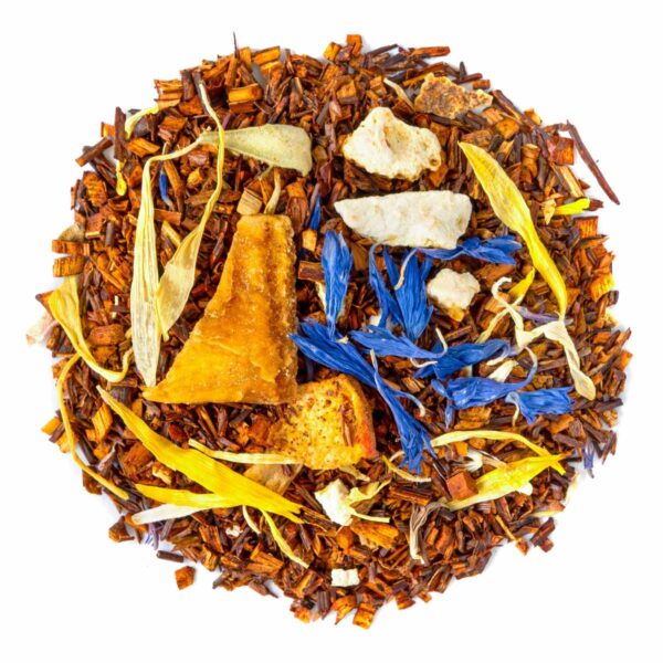 Bio Rooibos Jardin Tropical, Geschmack Aprikose, Mango und Orange – Made in Thé, Draufsicht