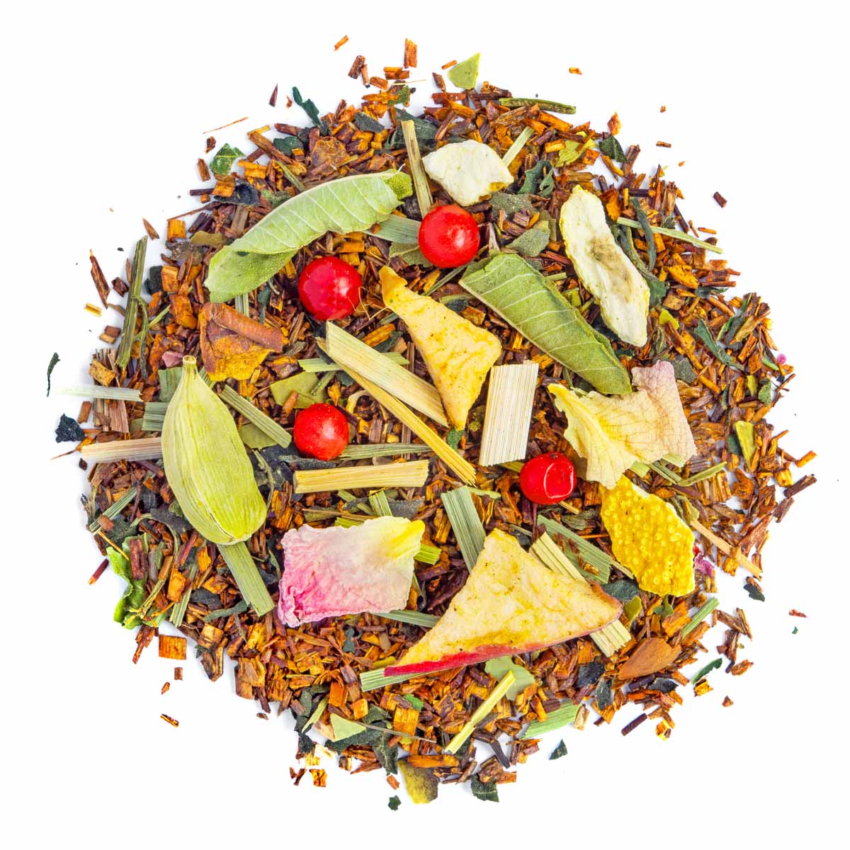 Bio Rooibos Féerie Hivernale, Geschmack Grapefruit und Zitrone – Made in Thé, Draufsicht