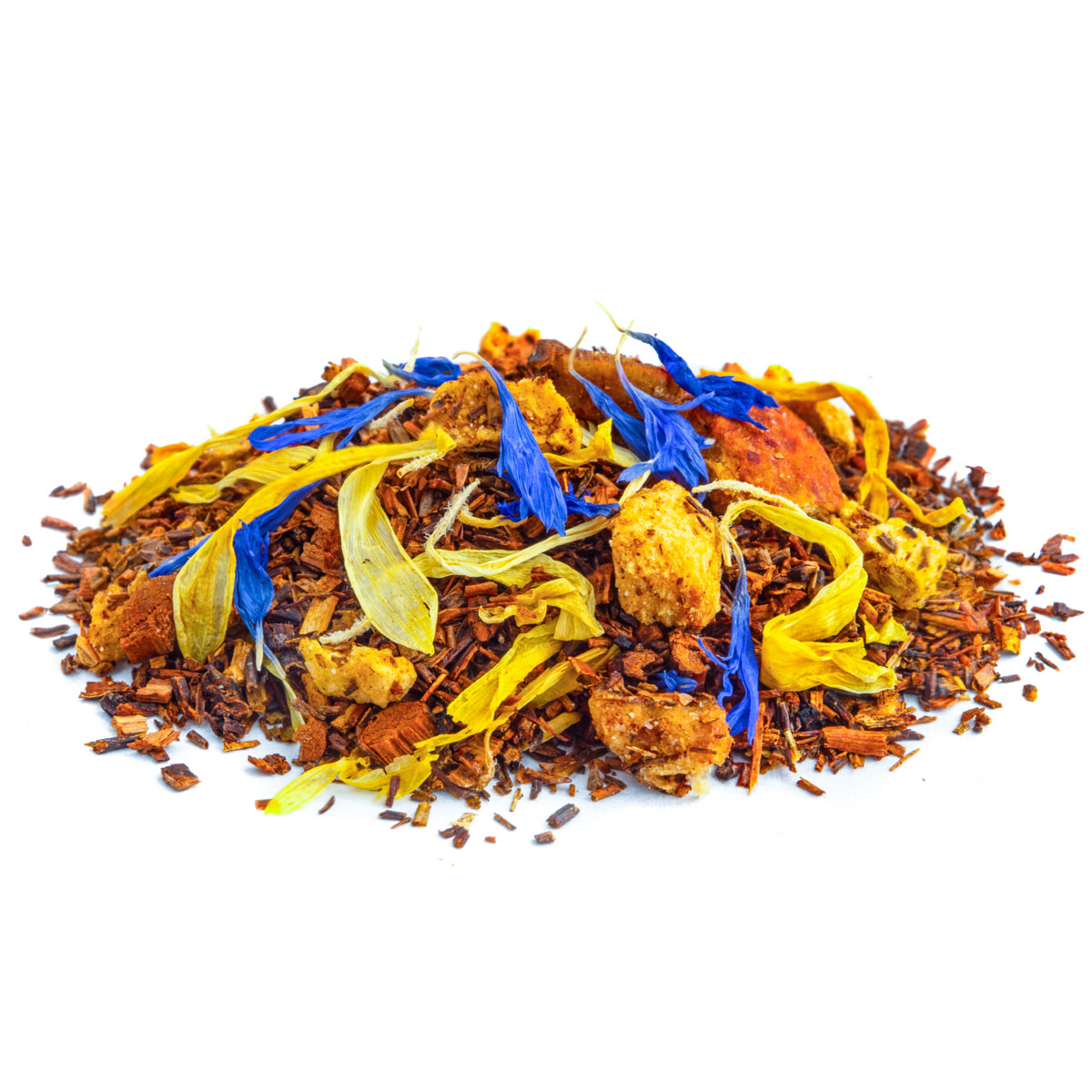 Bio Rooibos Soleil du Verger, Geschmack Aprikose und Pfirsich – Made in Thé, Seitenansicht