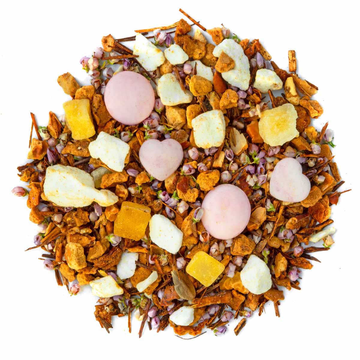 Rooibos Douceur Barbe à Papa lose, Geschmack Zuckerwatte – Made in Thé, Draufsicht