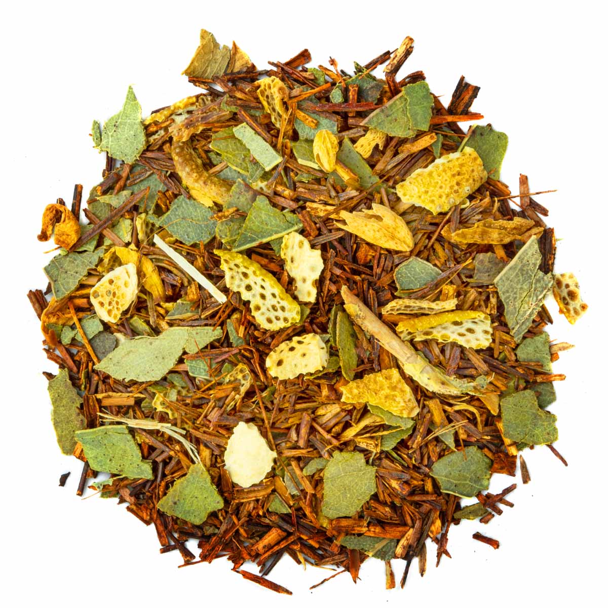 Rooibos Eukalyptus lose, Geschmack Orange und Eukalyptus – Made in Thé, Draufsicht