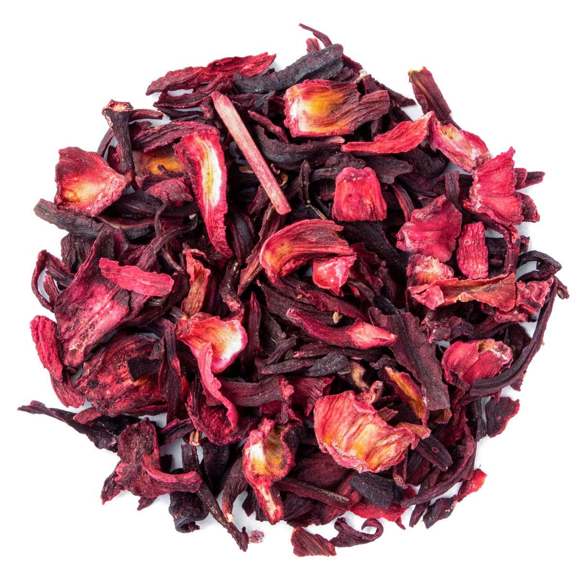Hibiskusblüten Kräutertee lose – Made in Thé, Draufsicht