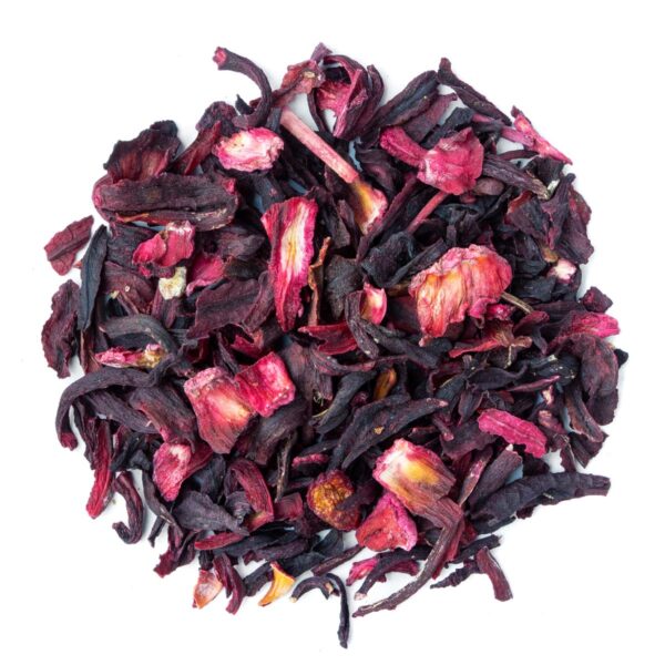 Fleurs d’Hibiscus Bio Saveur d’Hibiscus par Made in Thé - Vue de haut