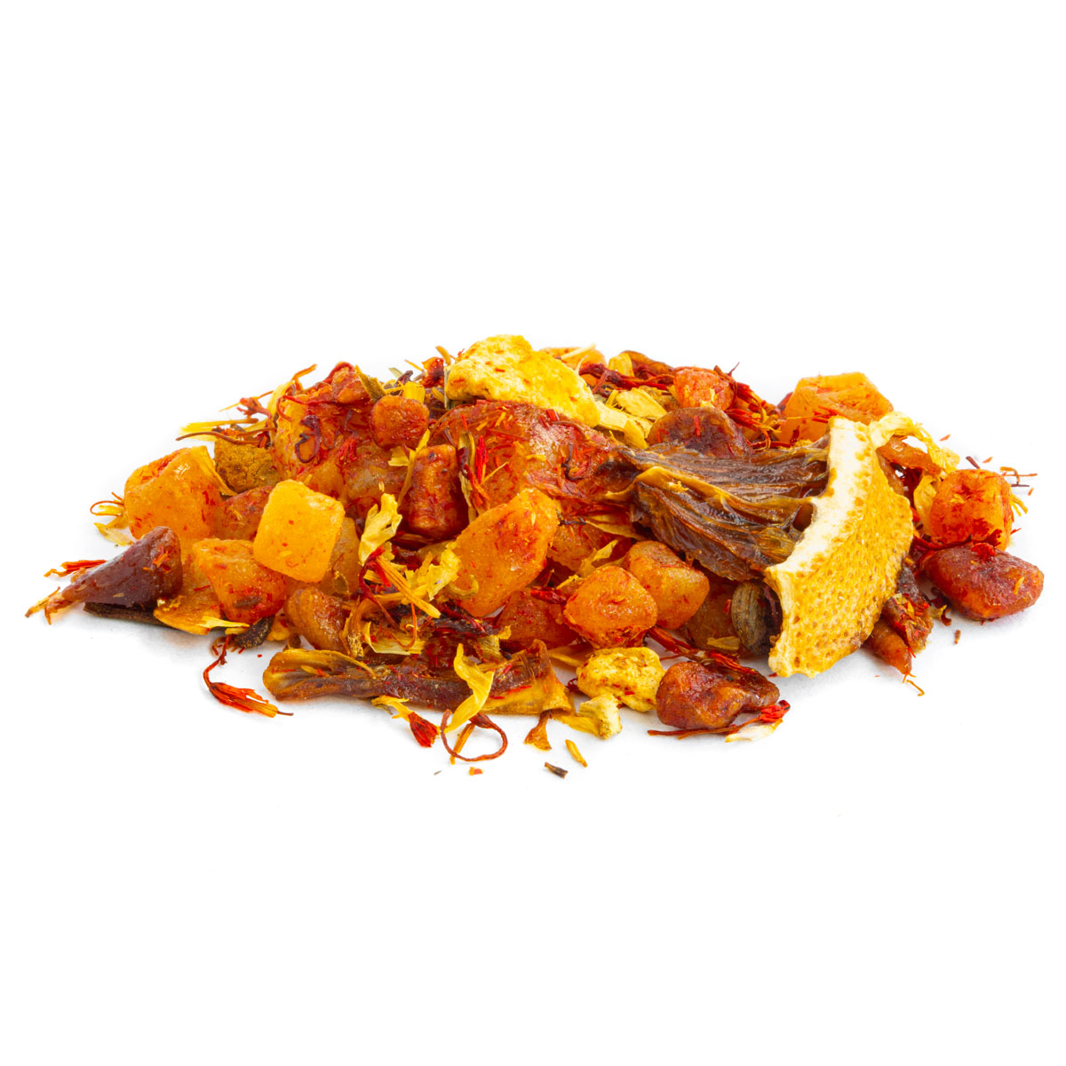Früchtetee Mango Lover, Geschmack Mango – Made in Thé, Seitenansicht