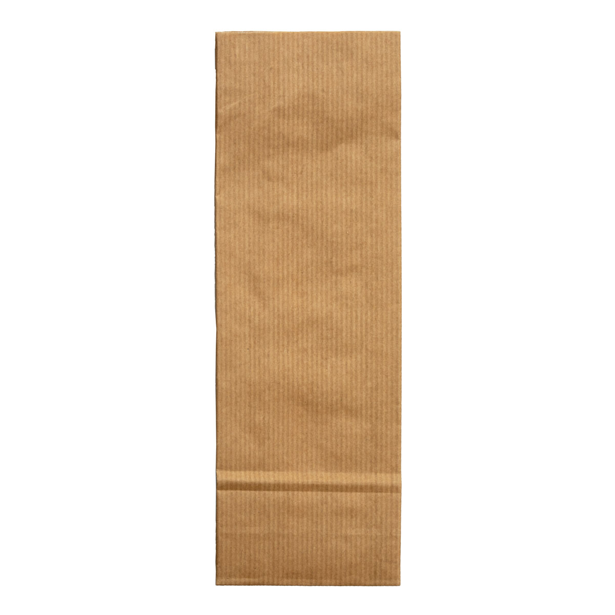 Blockbodenbeutel aus braunem Kraftpapier, Vorderansicht