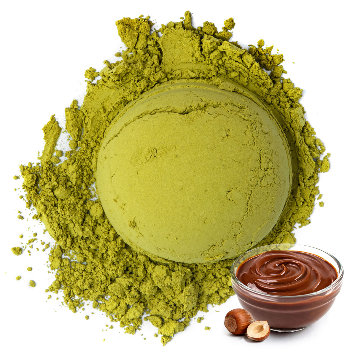 Matcha Latte goût Chocolat Noisette par Made in Thé - Vue de haut